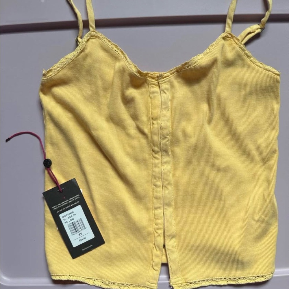 Idyllwind Yellow Button-Up Tank Top - Picture 2 of 4